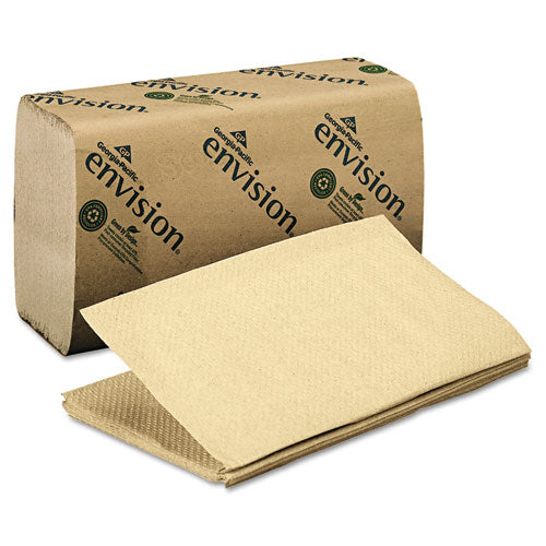 Pacific Blue Basic S-fold Paper Towels, 1-ply, 10.25 X 9.25, Brown, 250/pack, 16 Packs/carton