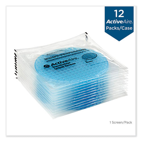 Pantalla desodorante para orinal Activeaire, aroma a brisa costera, azul, 12/cartón