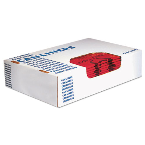 Bolsas para latas impresas con riesgo biológico para el cuidado de la salud, 8-10 galones, 1.3 mil, 24" x 23", rojas, 500/caja