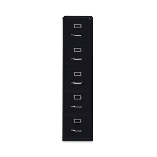 Archivero vertical para cartas, 5 cajones para archivos tamaño carta, negro, 15 x 26,5 x 61,37