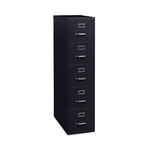 Archivero vertical para cartas, 5 cajones para archivos tamaño carta, negro, 15 x 26,5 x 61,37