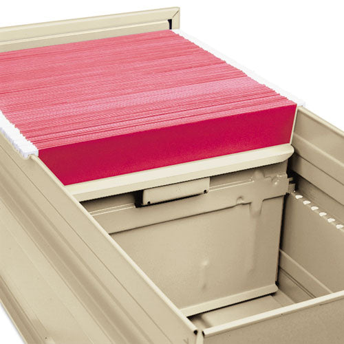 210 Series Vertical File, 2 Letter-size File Drawers, Putty, 15" X 28.5" X 29"