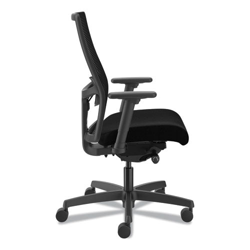 Ignition 2.0 4-way Stretch Mid-back Mesh Task Chair, Supports Up To 300 Lb, 17" To 21" Seat Height, Black
