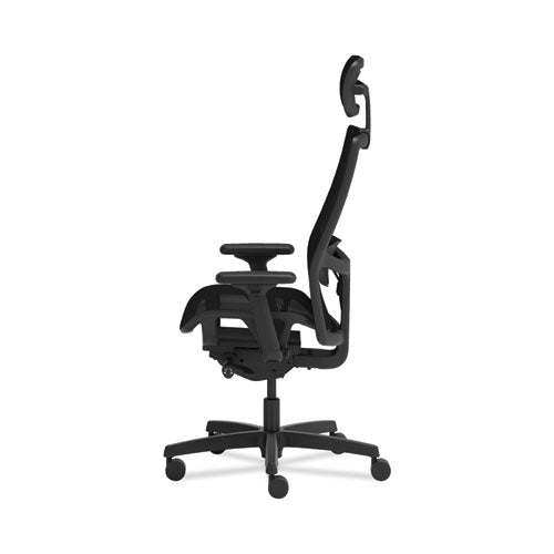 Ignition 2.0 Silla de trabajo con asiento y respaldo de malla elástica en 4 direcciones, soporta hasta 300 lb, asiento de 17" a 21", asiento negro, base negra