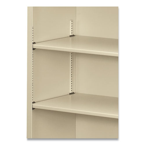 Librería de metal, tres estantes, 34,5 ancho x 12,63 profundidad x 41 altura, masilla