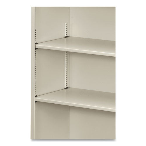 Librería de metal, tres estantes, 34,5 de ancho x 12,63 de profundidad x 41 de alto, gris claro
