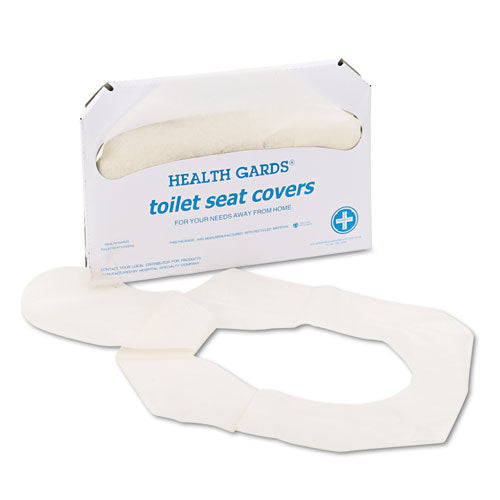 Health Gards Toilet Seat Covers, Half-fold, 14.25 X 16.5, White, 250/pack, 10 Boxes/carton