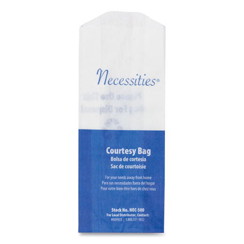 Feminine Hygiene Convenience Disposal Bag, 3" X 7.75", White, 500/carton
