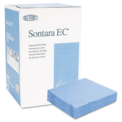 Sontara Ec Engineered Cloths, 12 X 12, Blue, 100/pack, 10 Packs/carton