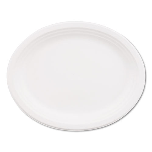 Vajilla de papel, plato de 3 compartimentos, 10.25" de diámetro, blanco, 500/cartón