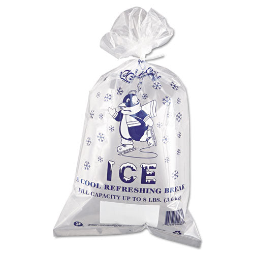 Ice Bags, 1.5 Mil, 12" X 21", Clear, 1,000/carton