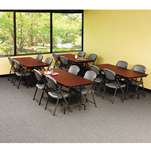 Officeworks Commercial Wood-laminate Folding Table, Rectangular Top, 60w X 30w X 29h, Oak