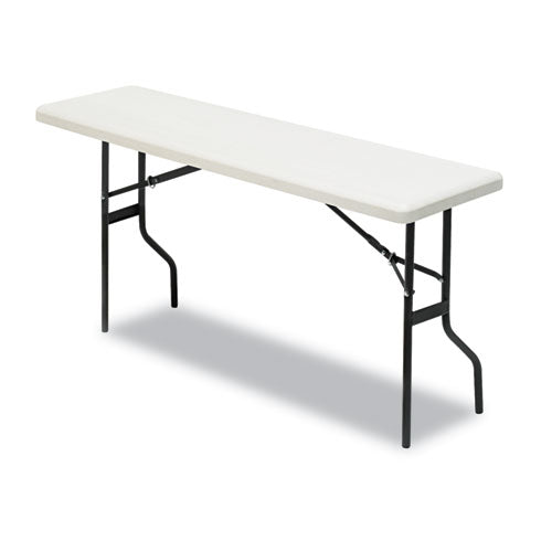Indestructable Classic Folding Table, Rectangular Top, 1,200 Lb Capacity, 72w X 24d X 29h, Platinum
