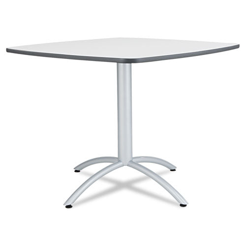 Cafeworks Table, Cafe-height, Square Top, 36w X 36d X 30h, Gris/plata