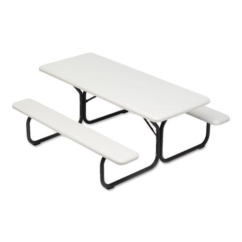 Indestructable Classic Picnic Table, 72w X 30d X 29h, Platinum/gray