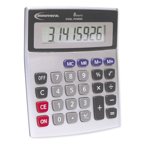 15927 Calculadora de escritorio, alimentación dual, Lcd de 8 dígitos