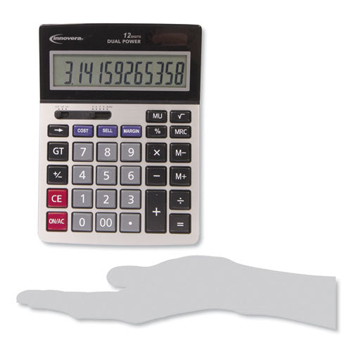 Calculadora analizadora de ganancias 15968, Lcd de 12 dígitos