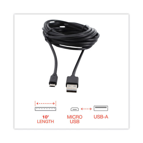 Cable Usb a Micro Usb, 10 pies, negro