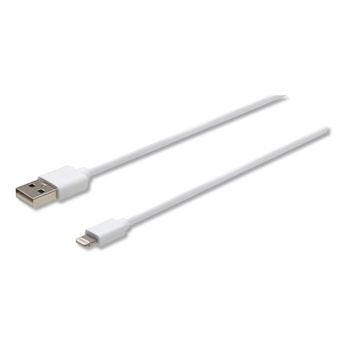 Cable USB Apple Lightning, 6 pies, blanco