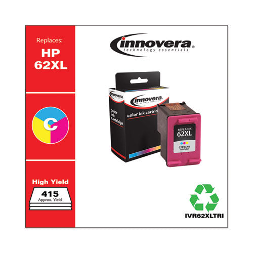 Remanufactured Tri-color High-yield Ink, Replacement For 62xl (c2p07an), 415 Page-yield