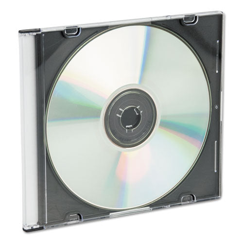 Cd/dvd Slim Jewel Cases, Clear/black, 50/pack