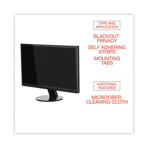 Filtro de privacidad Blackout para monitor plano de pantalla ancha de 20", relación de aspecto 16:9