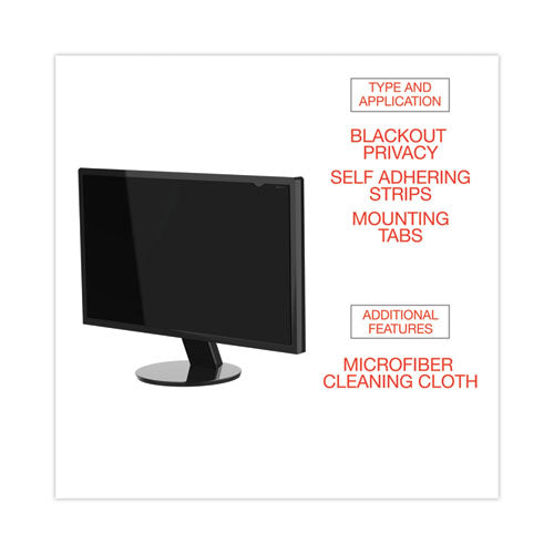 Filtro de privacidad Blackout para monitor plano de pantalla ancha de 23,8", relación de aspecto 16:9