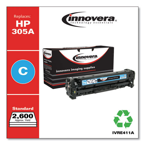 Remanufactured Cyan Toner, Replacement For 305a (ce411a), 2,600 Page-yield