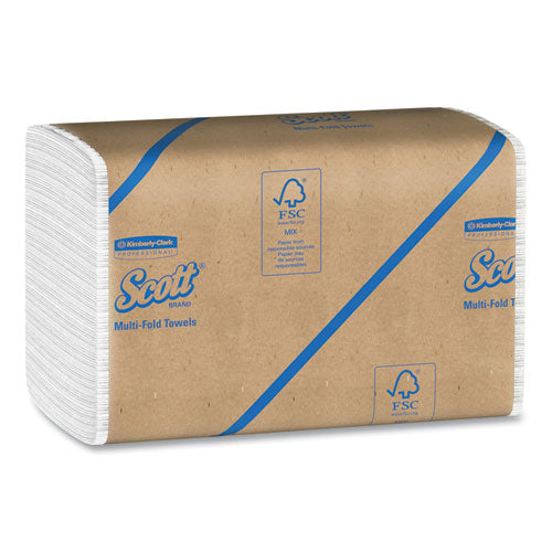 Toallas multiplegadas Essential 100 % recicladas, 1 capa, 9,2 X 9,4, blancas, 250/paquete, 16 paquetes/cartón