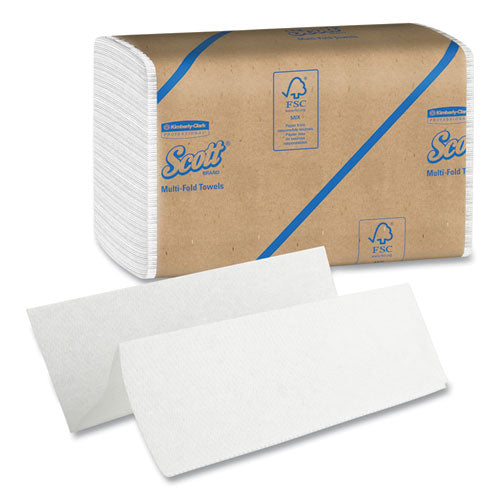 Toallas multiplegadas Essential 100 % recicladas, 1 capa, 9,2 X 9,4, blancas, 250/paquete, 16 paquetes/cartón