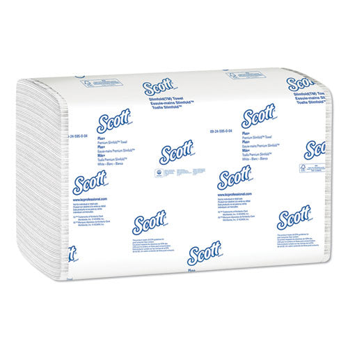 Control Slimfold Towels, 1 capa, 7.5 X 11.6, Blanco, 90/paquete, 24 Paquetes/cartón