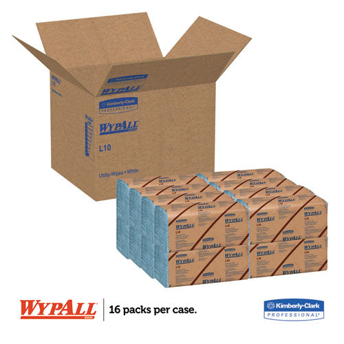 Limpiaparabrisas L10, con bandas, 2 capas, 9,38 x 10,25, azul claro, 140/paquete, 16 paquetes/caja