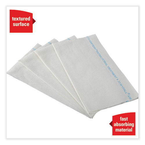 X80 Foodservice Towel, Kimfresh Antimicrobial Hydroknit, 12 X 23.4, Unscented, White/blue Stripe, 150/carton