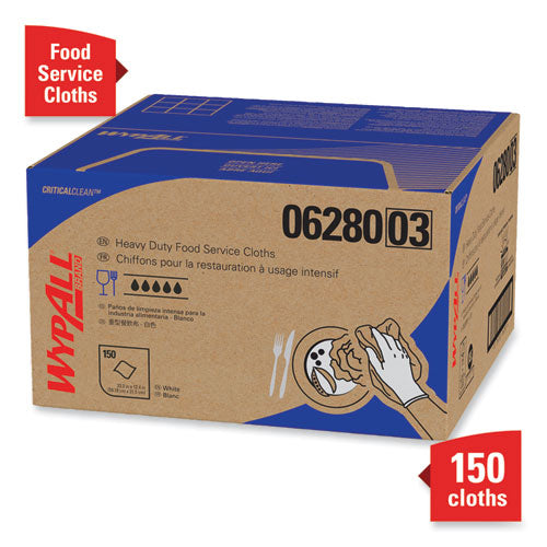 X80 Toalla para servicio de alimentos, Kimfresh Antimicrobial Hydroknit, 12 X 23.4, Sin perfume, Rayas blancas/azules, 150/caja