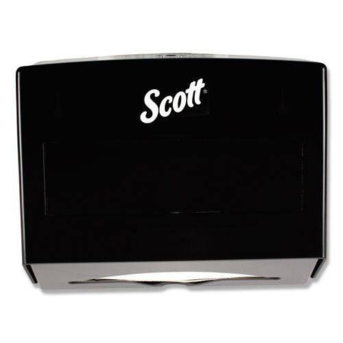 Scottfold Dispensador de toallas plegadas, 10,75 x 4,75 x 9, negro