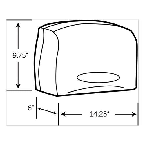 Dispensador de papel higiénico Essential Coreless Jumbo Roll, 14.25 x 6 x 9.75, blanco