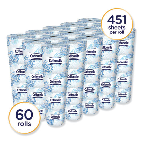 2-ply Bathroom Tissue, Septic Safe, White, 451 Sheets/roll, 20 Rolls/carton