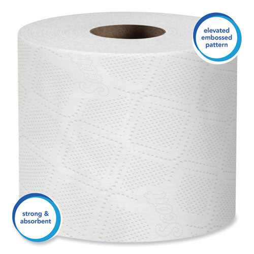 Papel higiénico Srb de fibra 100 % reciclada Essential, apto para sépticas, 2 capas, blanco, 473 hojas/rollo, 80 rollos/cartón