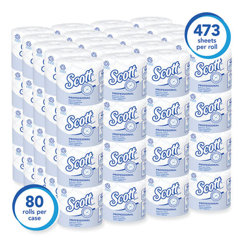 Papel higiénico Srb de fibra 100 % reciclada Essential, apto para sépticas, 2 capas, blanco, 473 hojas/rollo, 80 rollos/cartón