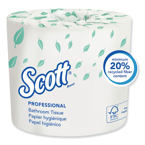 Rollo de papel higiénico estándar esencial para empresas, caja fuerte séptica, caja de cartón, 2 capas, blanco, 550/rollo, 20 rollos/caja