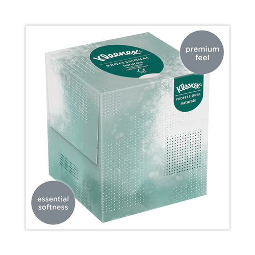 Naturals Facial Tissue For Business, Boutique Pop-up Box, 2 capas, blanco, 90 hojas/caja, 36 cajas/cartón