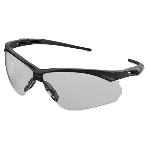 V60 Nemesis Rx Reader Safety Glasses, Black Frame, Smoke Lens, +2.5 Diopter Strength, 6/box