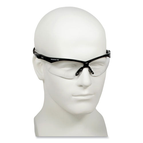 Gafas de seguridad V60 Nemesis Rx Reader, marco negro, lente transparente, fuerza de dioptría +3.0, 12/caja