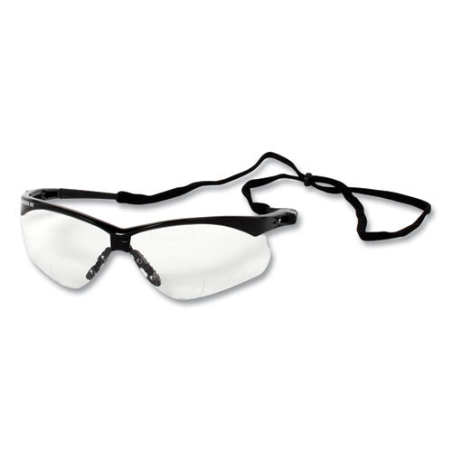 Gafas de seguridad V60 Nemesis Rx Reader, marco negro, lente transparente, fuerza de dioptría +3.0, 12/caja
