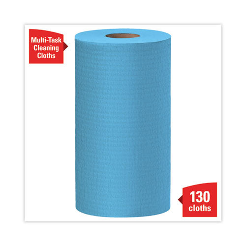 General Clean X60 Cloths, Small Roll, 13.5 X 19.6, Blue, 130/roll, 6 Rolls/carton