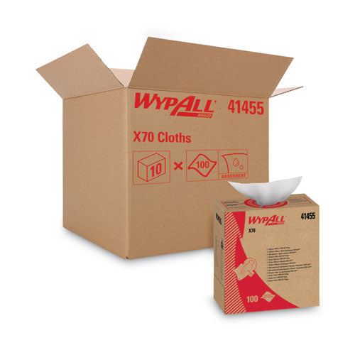 X70 Cloths, Pop-up Box, 9.13 X 16.8, White, 100/box, 10 Boxes/carton