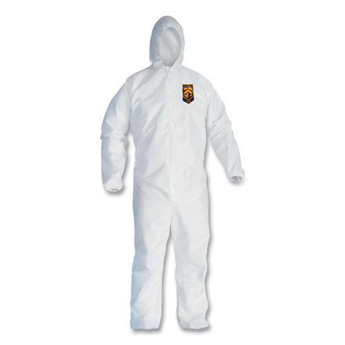 A40 Elastic-cuff And Ankles Hooded Coveralls, 2x-large, White, 25/carton