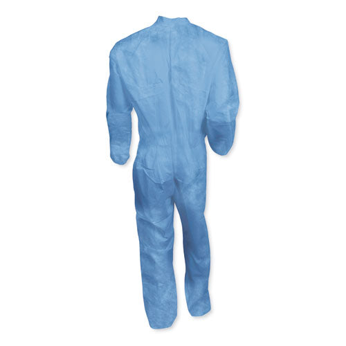 A60 Overoles con puños elásticos, tobillos y espalda, 2x-grandes, azul, 24/caja