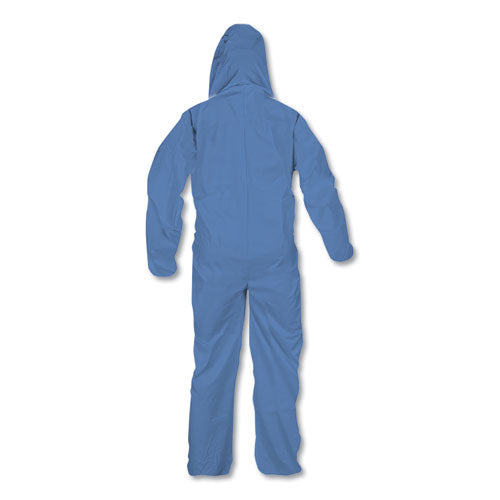 A60 Elastic-cuff, Ankles And Back Hooded Coveralls, 3x Large, Blue, 20/carton