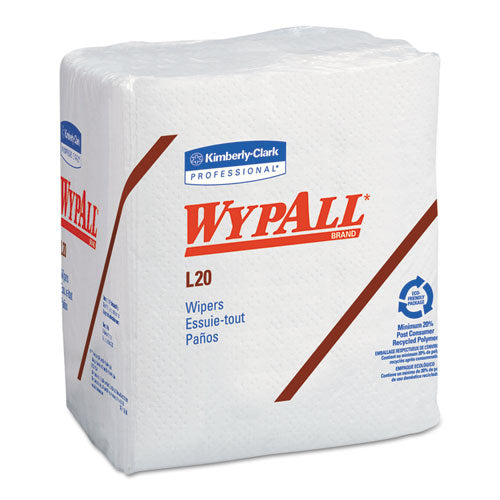 L20 Towels, 1/4 Fold, 4-ply, 12.5 X 13, Unscented, White, 68/pack, 12 Packs/carton